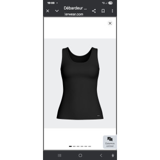 Débardeur thermo noir femme.